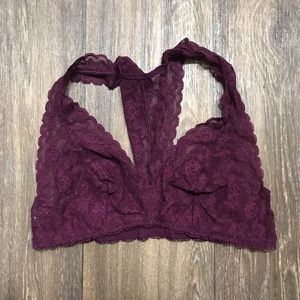 Victoria Secret Lace Bralette, Burgundy Medium